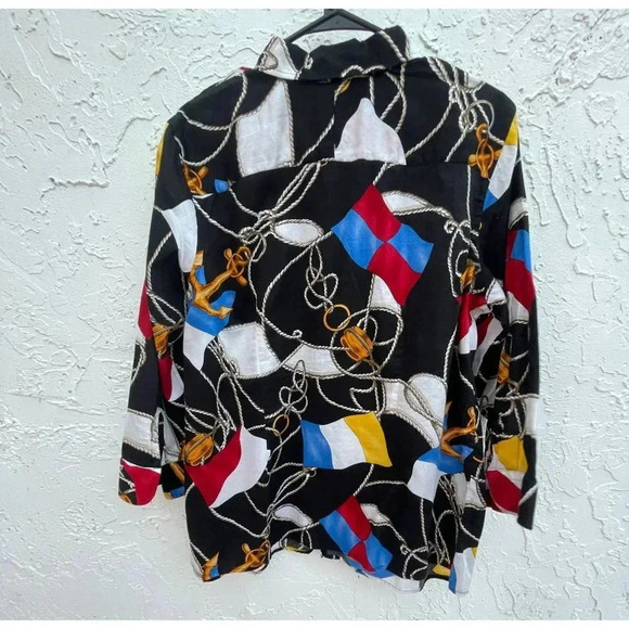 Vintage Ralph Lauren Womens Long Sleeve Button Down Equestrian Shirt Multi 1XG - Picture 7 of 8